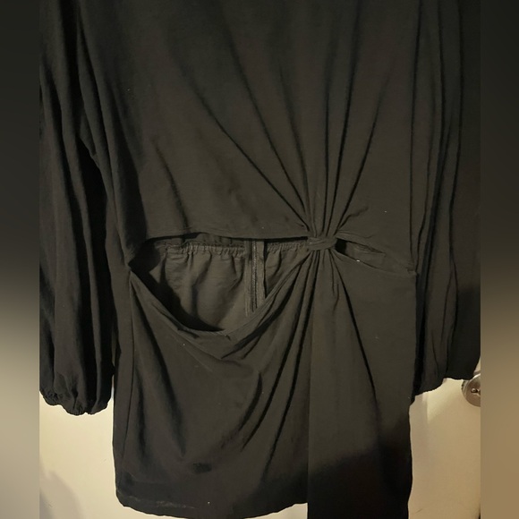 And Now This Womens Cut-Out Black Cotton Mini Dress Sz L - Picture 4 of 8